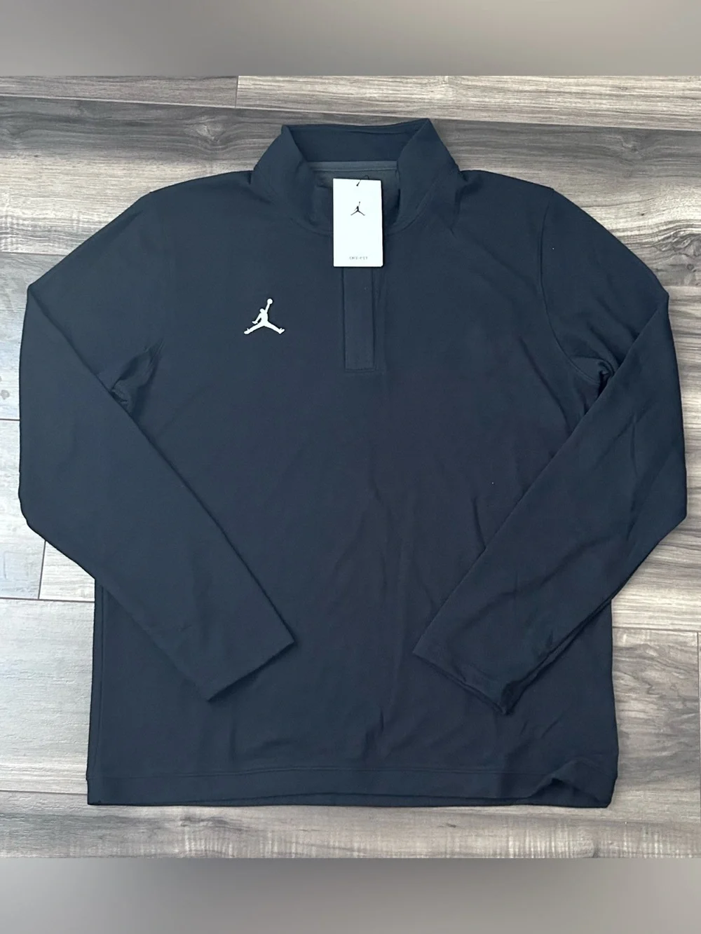 Jordan Dri-FIT Pullover Mens Large Black 1/4 Zip Athletic Jacket DQ7913-010 New